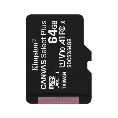 Kingston - Memory Card Canvas Select Plus (SDCS2/64GBSP) - MicroSDXC, 64GB, Class 10 / UHS-1 U3 - Black foto