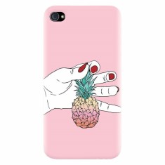 Husa silicon pentru Apple Iphone 4 / 4S, Rainbow Pinepple