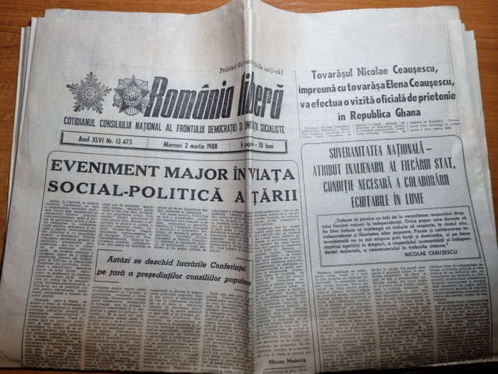 romania libera 2 martie 1988-articol orasul dorohoi
