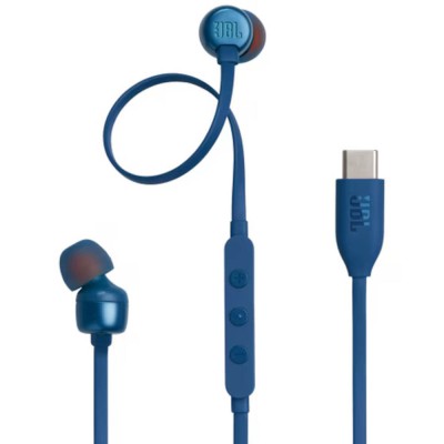 Casti audio cu fir in-ear cu mufa Type-C JBL 310C, albastru foto