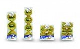 Set 3 globuri 80mm aurii decor glitter auriu, ARBLOOM