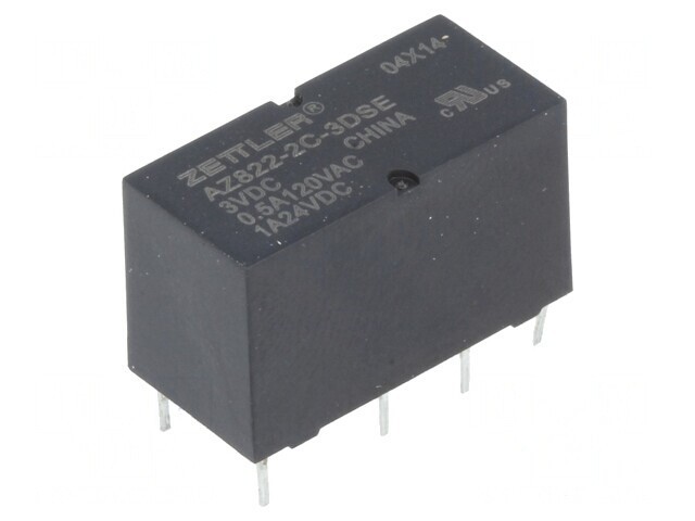 Releu electromagnetic DPDT 3VDC 2A PCB