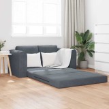 Canapea Pat 2 &icirc;n 1 Gri &Icirc;ntunecat 148x71x83 cm Velvet