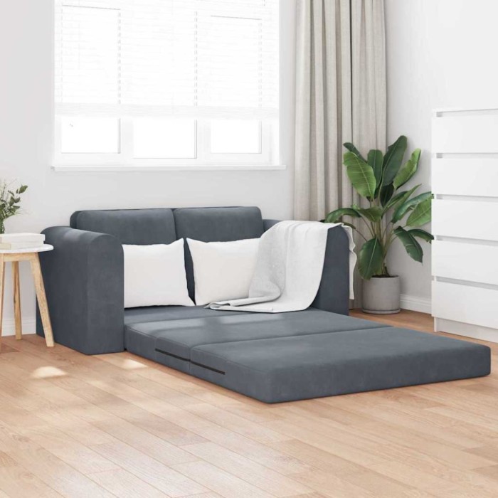 vidaXL Pat canapea Gri &icirc;nchis 148 x 71 x 83 cm Catifea 4106685