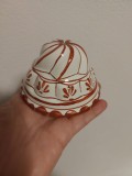 Mini forma de prajitura bundt chec, ceramica pictata manual, decor