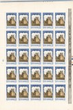 ROMANIA 1967 LP 659 - 450 ANI MANASTIREA CURTEA DE ARGES COALA DE 25 TIMBRE MNH, Nestampilat