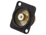 Connector RCA NEUTRIK NYS367 alb pentru cablu Blană/Crom
