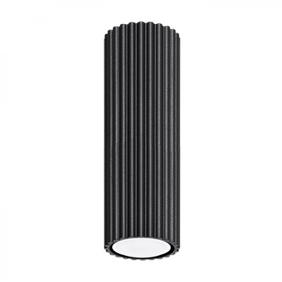 Lampă De Tavan Karbon Negru Din Aluminiu, 1 Bec Tub Minimalist De Interior foto