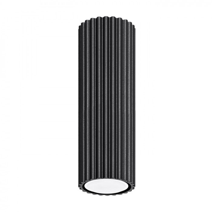 Lampă De Tavan Karbon Negru Din Aluminiu, 1 Bec Tub Minimalist De Interior