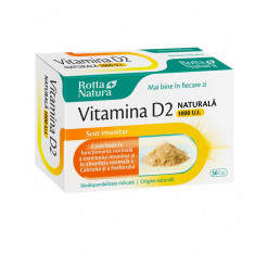 Vitamina D2 naturala 1000UI 30 capsule Rotta Natura