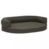 Cumpara ieftin Saltea ergonomica pat de caini, gri inchis, 75x53 cm, aspect in