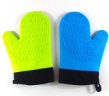 Cumpara ieftin Manusa din silicon termorezistent si textil pentru bucatarie, verde