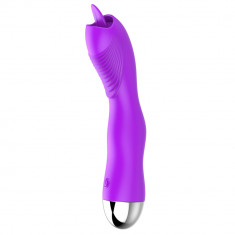 Vibrator Sexy Tongue 12 Moduri Vibratii Silicon Mov 17 cm Mokko Toys