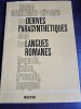 Les derives parasynthetiques dans les langues romanes, roumain,francais, italien, espagnol - Sanda Reinheimer-Ripeanu (cu dedicatie, carte in limba f