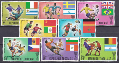 DB1 Fotbal CM Mexic 1970 Echipe Participante ( Romania ) Togo 8 v. MNH foto