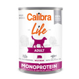 Calibra Life Mono Protein, Mistreț cu Merișoare, Conservă hrană umedă mono proteică fără cereale c&acirc;ini, (pate), 400g