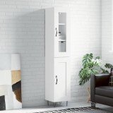 vidaXL Dulap &icirc;nalt, alb, 34,5x34x180 cm, lemn prelucrat