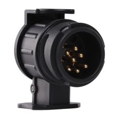 Adaptor priza pentru remorca auto, plastic, negru, 13/7 pini, CarFace