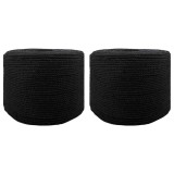 vidaXL Sfoară 2 pcs Negru Bumbac 42011793
