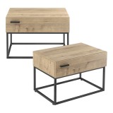 Beistelltisch Hylte 2er Set Eiche-optik [en.casa] HausGarden Leisure, [en.casa]