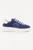 Karl Lagerfeld adidași din nubuc KAPRI MENS culoarea bleumarin, KL52537A