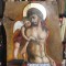 Tablouri Pictate Manual Tablou Lemn Masiv Stejar, Pictura Icoana Lemn Isus