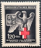 Grossdeutsches Reich &ndash; Crucea Roșie &ndash; Boemia &amp; Moravia &ndash; timbru 120+880, stare foarte bună