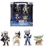 JADA STAR WARS MANDALORIAN SI GROGU SET 4 FIGURINE METALICE 4CM