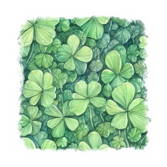 Sticker decorativ, Trifoi, Verde, 55 cm, 6965ST foto