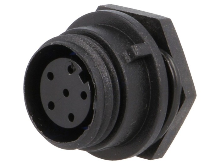 Conector Circular Mamă 6PIN IP68 125V