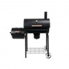 Gratar Gradina Lund XXL cu Afumatoare si Grill Carbune, 64x37cm, Termometru, Roti, Negru