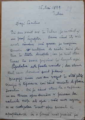Scrisoare S. Luchian catre Cecilia Vasilescu, transcrisa olograf de Laura Cocea foto