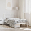VidaXL Cadru de pat metalic cu tăblie, alb, 100x190 cm