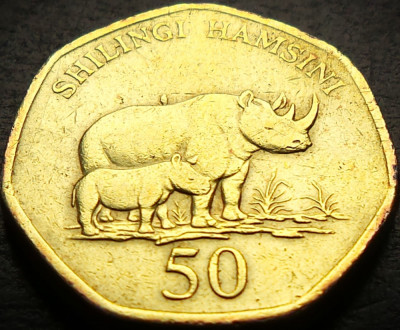 Moneda exotica 50 SHILINGI HAMSINI - TANZANIA, anul 1996 * cod 146 foto