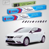 Cumpara ieftin Ștergătoare Seat Leon 5F1 2013-prezent | Set Față și Spate Flat &ndash; TeamCar&reg;