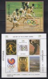 Guyana 1987 - Jocurile Olimpice - Seul, 4 Colite + MC, 4 Poze, MNH, Nestampilat