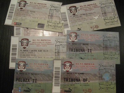 Rapid Bucuresti (lot 8 bilete/2009-2013) - vezi descrierea foto