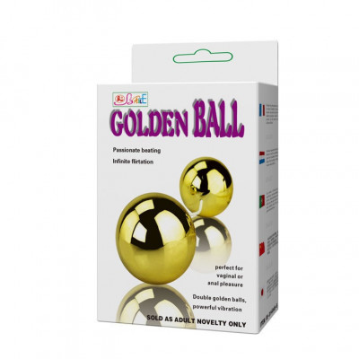 Bile Vaginale Cu Vibratii Golden Balls, Aurii foto