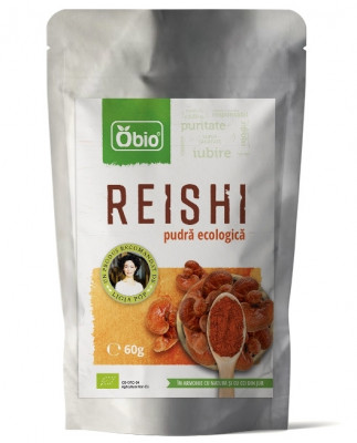 Reishi Pulbere Bio Raw Obio 60gr foto