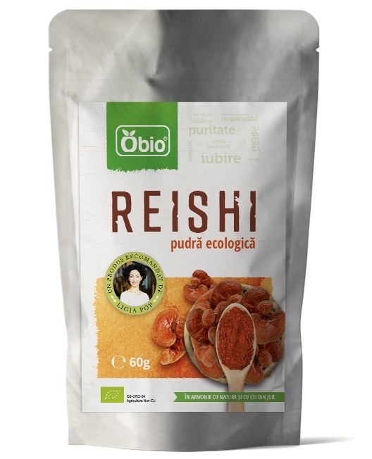 Reishi Pulbere Bio Raw Obio 60gr