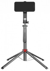 Selfie Stick Auto-broadcast iSEN P185 Negru, 1.8m, Rotatie 360 , Telecomanda Bluetooth, Lumina Detasabila, Incarcare Rapida Type-C, 55 mAh