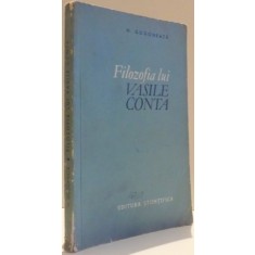 FILOZOFIA LUI VASILE CONTA de N. GOGONEATA , 1962