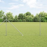 vidaXL Gard de teren 1.5x25 m din oțel galvanizat