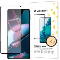 Folie de protectie Ecran WZK Super Durable pentru Motorola Edge 30, Sticla securizata, Full Glue, Case Friendly, Neagra foto