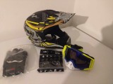 Cumpara ieftin Casca Moto Enduro ATV + Ochelari, Manusi, Cagula - Protectie ECE, Interior Detasabil, Ventilație Buna, ABS, Diverse Marimi