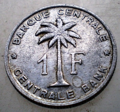 7.718 CONGO RUANDA URUNDI 1 FRANC 1960 foto