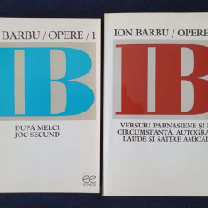 Ion Barbu – Opere 1, 2. Dupa melci. Joc secund. Versuri (ed. critica, 2 vol.)