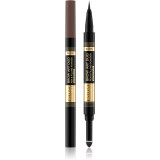 Eveline Cosmetics Brow Art Duo creion dermatograf cu două capete pentru spr&acirc;ncene culoare Dark 8 g