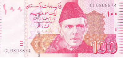 Bancnota Pakistan 100 Rupii 2008 - P48c UNC foto