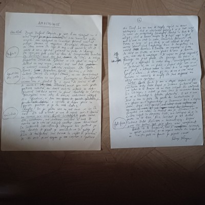 MANUSCRIS ARTICOL SPORTIV SEMNAT DE FANUS NEAGU. foto